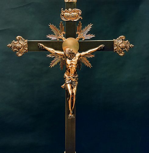 Croce astile barocca